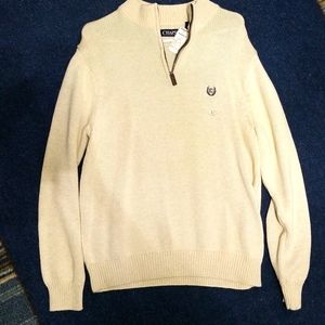 NEW. Chaps 1/4 zip Sweater